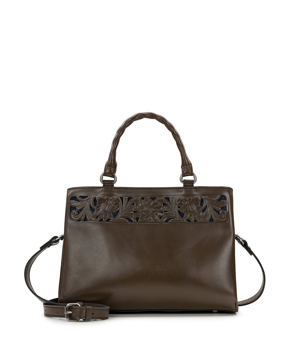 genovese satchel cavo border tooled