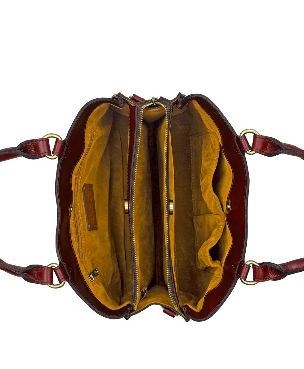 genovese satchel cavo border tooled