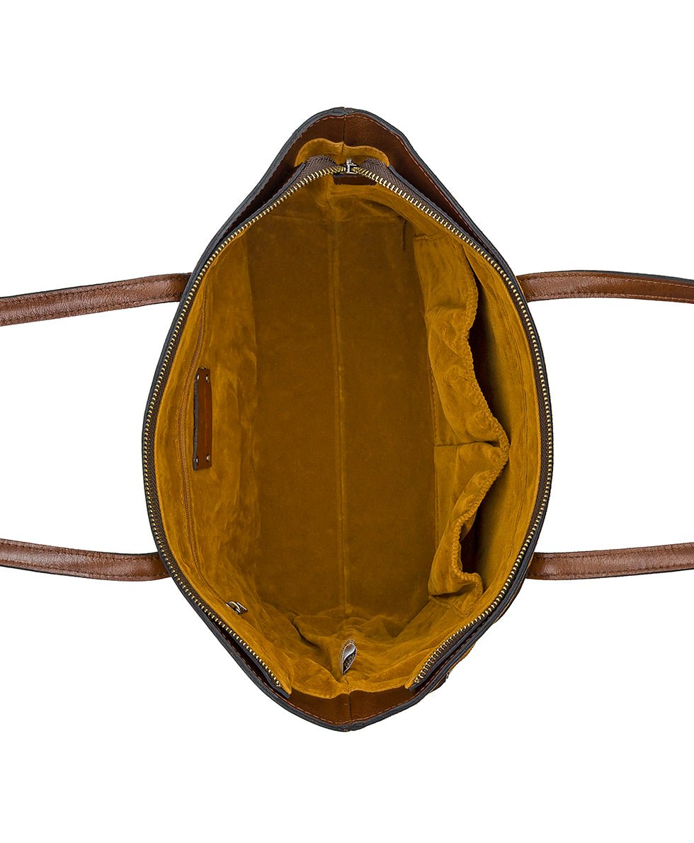 verzi tote suede leather weave