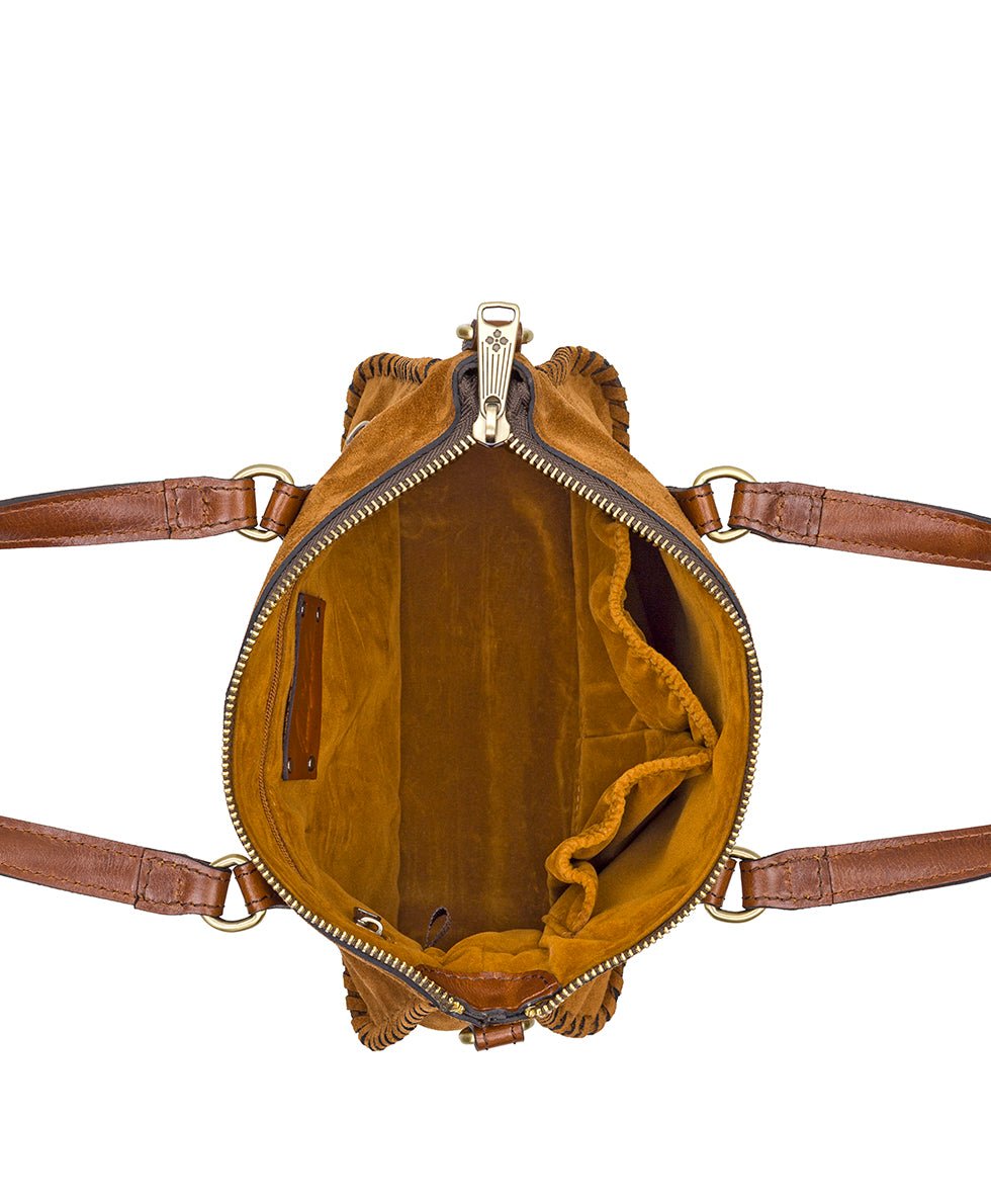 brenna satchel crossbody suede