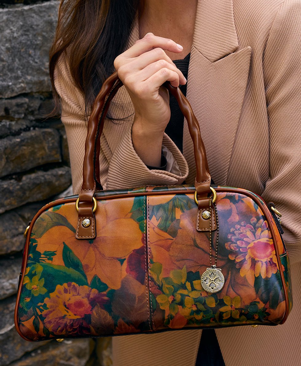 pomezia satchel crossbody multi print