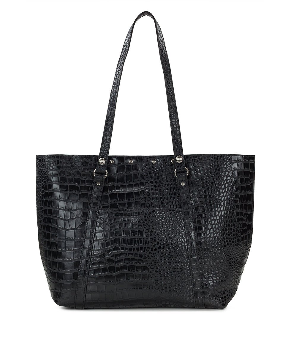 benvenuto tote vintage distressed croc