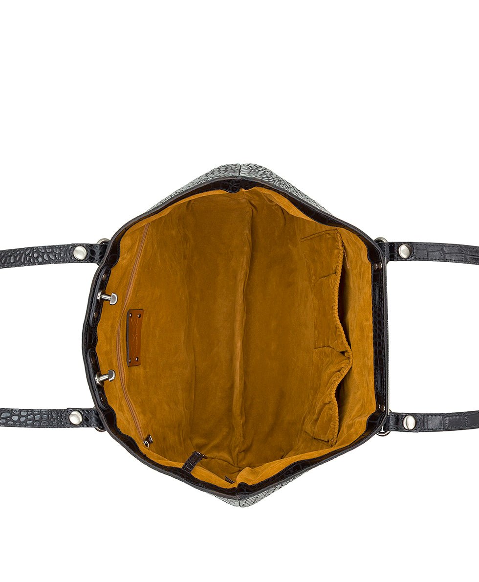 benvenuto tote vintage distressed croc